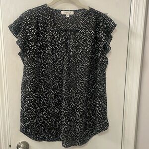 Chaus Black and White Blouse (Large)